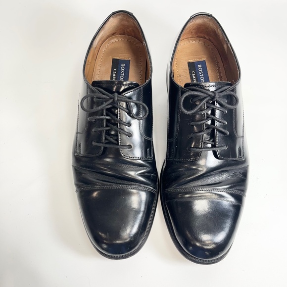 BOSTONIAN CLASSICS! BLACK GENUINE LEATHER FIRST FLEX SOLE OXFORDS! SZ 9 - Picture 3 of 10
